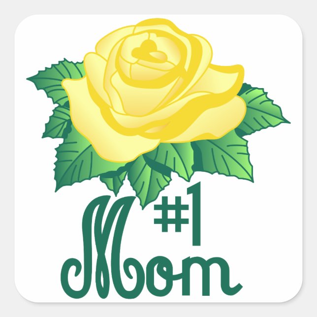#1 Mum Square Sticker (Front)
