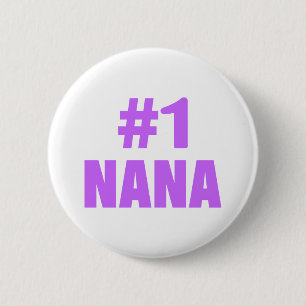 #1 Nana (Purple) 6 Cm Round Badge
