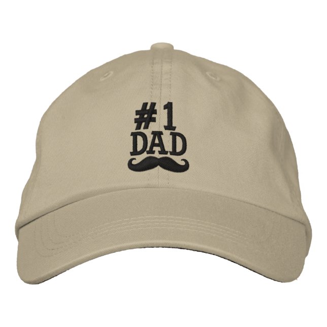 #1 Number One DAD Embroidered Cap (Front)