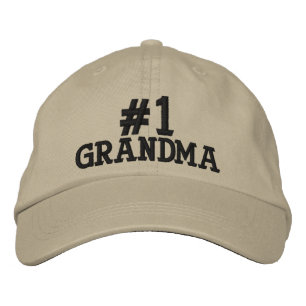 #1 Number One Grandma Embroidered Cap