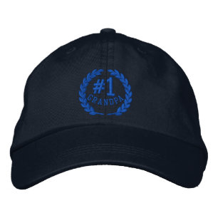 #1 Number One Grandpa Embroidered Cap