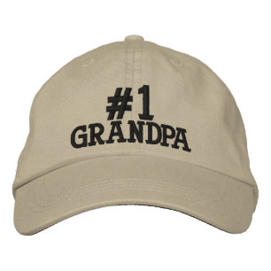 #1 Number One Grandpa Embroidered Cap
