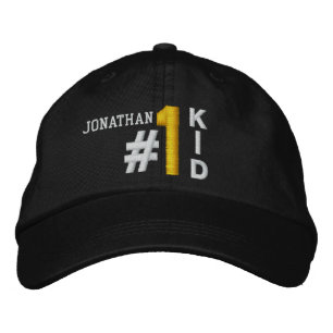 #1 Number One KID BLACK Hat V01