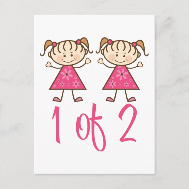 1 Of 2 Pink Girls Postcard (Front)