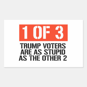 1 of 3 Trump Voters Rectangular Sticker