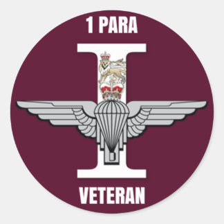 1 Para Parachute Regiment Veteran Circle Sticker
