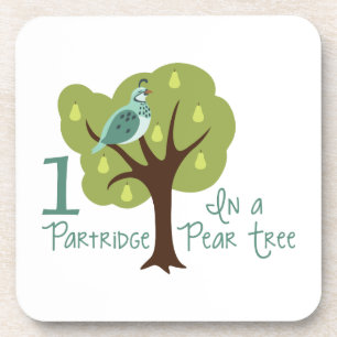 1 Partridge In Pear Tree Coaster