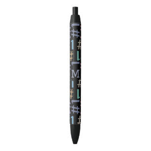 “# 1” Pattern custom monogram pens