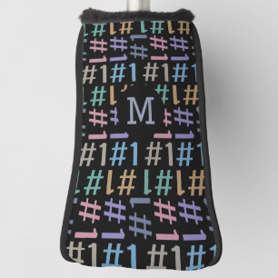 “# 1” Pattern custom monogram putter cover
