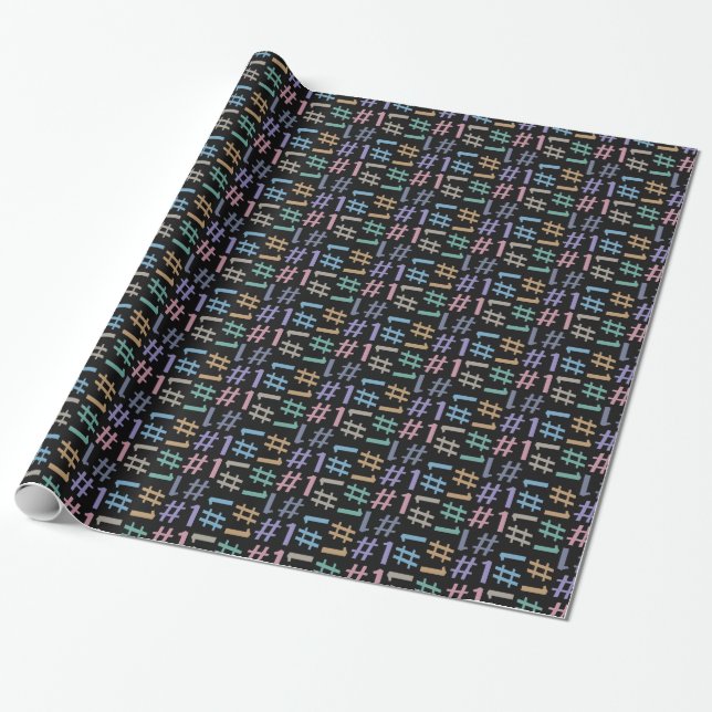 “# 1” Pattern wrapping paper (Unrolled)