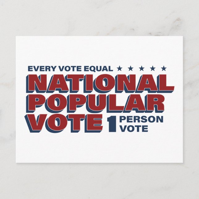 1 Person 1 Vote Post Card (Front)