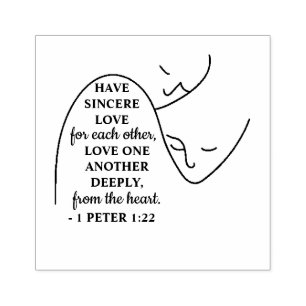 1 Peter 1:22 - Valentines Day Bible Verse Rubber Stamp