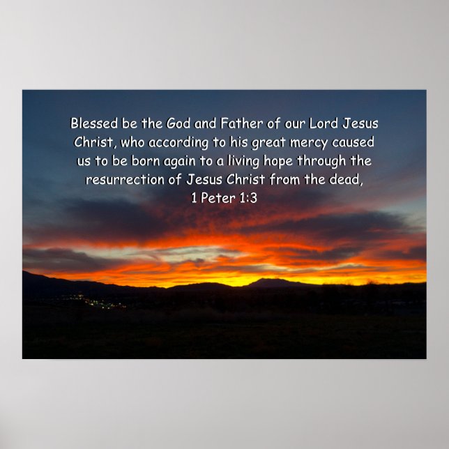 1 Peter 1:3 Poster (Front)