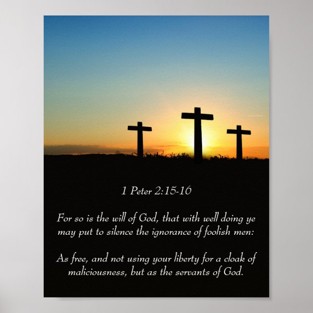 1 Peter 2:15-16 Poster (Front)