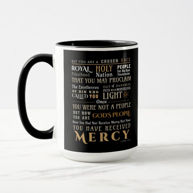 1 Peter 2:9-10 Scripture Mug (Left)