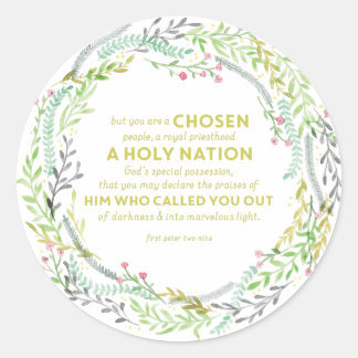 1 Peter 2:9 Classic Round Sticker