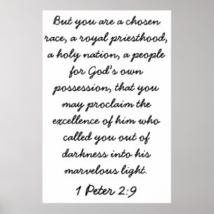 1 Peter 2:9 Poster