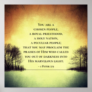 1 Peter 2:9 You are a Chosen People, Bible Poster