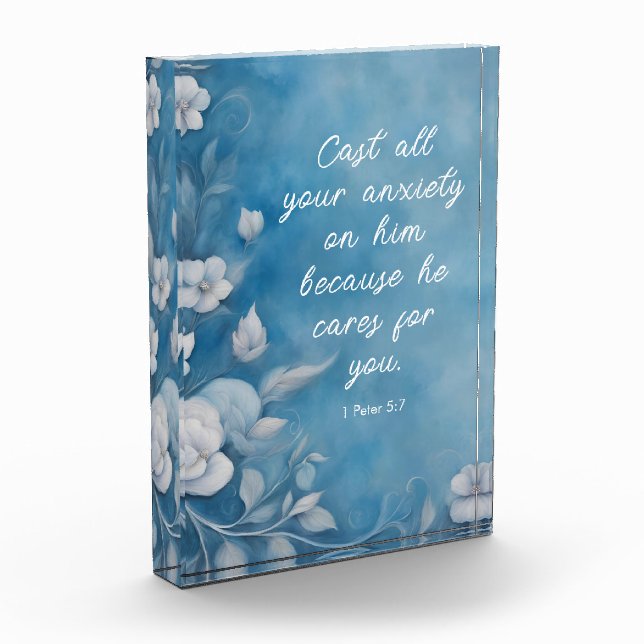 1 Peter 5:7 Bible Verse Image Photo Block (Left)