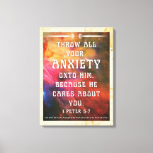 1 peter 5:7  canvas print
