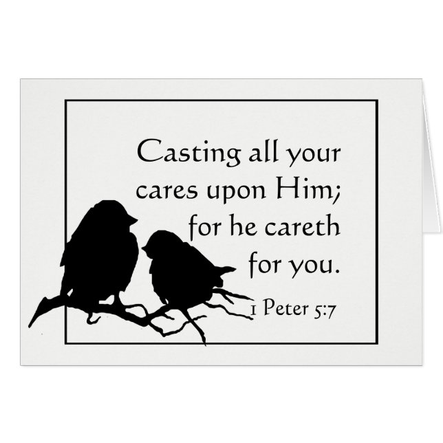 1 Peter 5:7 Casting all Your Cares on Him (Front Horizontal)