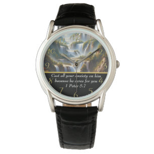 1 Peter 5:7 Christian Faith a waterfall  Watch