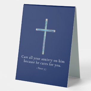 1 Peter 5:7 Minimalist Cross