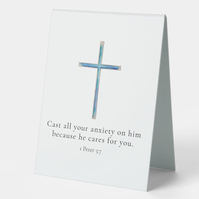 1 Peter 5:7 Minimalist Cross (Front)