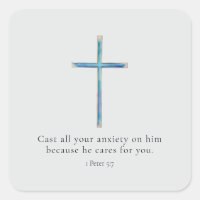 1 Peter 5:7 Minimalist Cross
