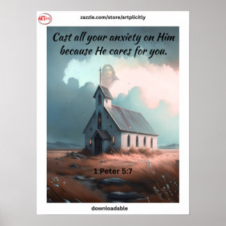 1 Peter 5:7 Poster