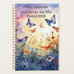 1 Peter 5:7 Scripture He cares for you Wildflowers Planner