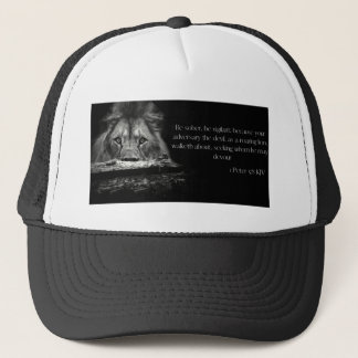 1 Peter 5:8 Be Alert and Sober Minded Christian Trucker Hat