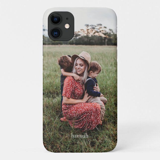 1 Photo and Your Name Custom Case-Mate iPhone Case (Back)
