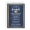 1 Photo Elegant Navy Blue Gold & White Graduation