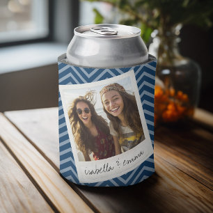 1 Photo - Hipster Square Instagram Friend Photo Can Cooler