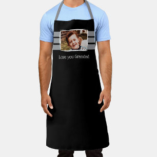 1 photo love you grandad black grey apron