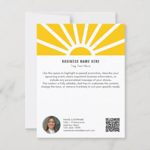 1   Photo QR Sunrise Minimalist Business Info Card