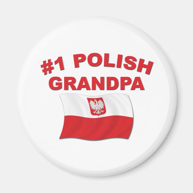 #1 Polish Grandpa Magnet (Front)