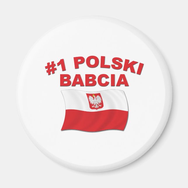 #1 Polski Babcia Magnet (Front)
