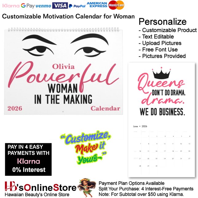 1 Powerful Woman in The Making Motivation Goals Calendar (1 Powerful Woman in The Making Motivation Goals Calendar.)