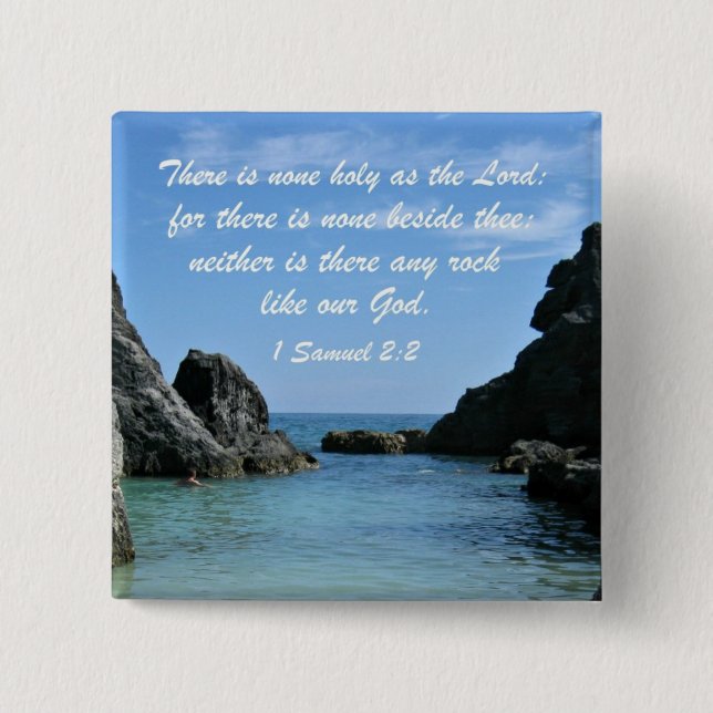 1 Samuel 2:2 15 Cm Square Badge (Front)