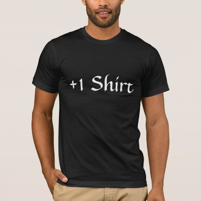 +1 Shirt Black Tee (Front)