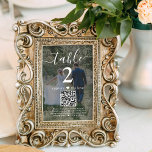 1 Sided Photo for Framing Wedding QR Table Number<br><div class="desc">Add a personalised finishing touch to wedding reception decorations with custom photo & QR Code table numbers. These one-sided 4x6 photo prints are not cardstock and must be placed in frames. The picture and all text on this template are simple to customise. If preferred, change "capture the love" to "honeymoon...</div>