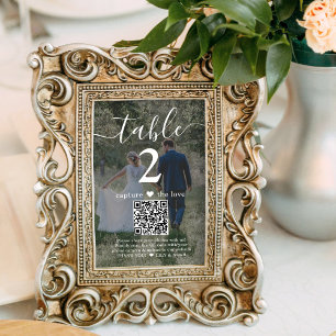 1 Sided Photo for Framing Wedding QR Table Number  Print