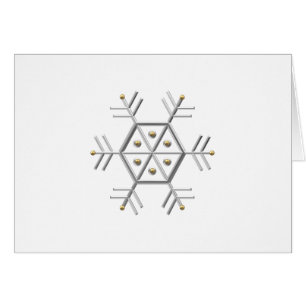 1-Silver and Gold Snowflake 3-D Look