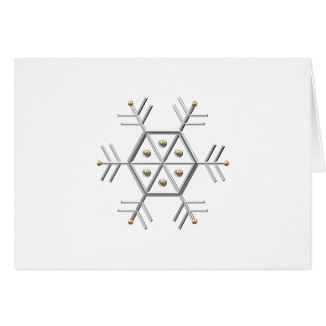 1-Silver and Gold Snowflake 3-D Look (Front Horizontal)