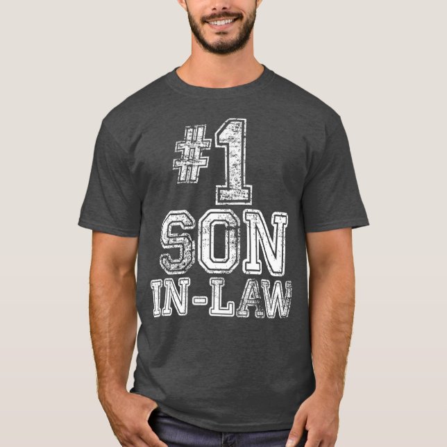 1 Son in Law  Number One Sports Gift T-Shirt (Front)