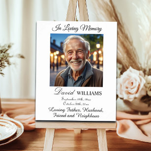 1 Special Photo In Loving Memory Service Memorial Poster