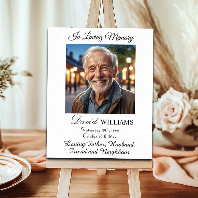 1 Special Photo In Loving Memory Service Memorial Poster (Creator Uploaded)