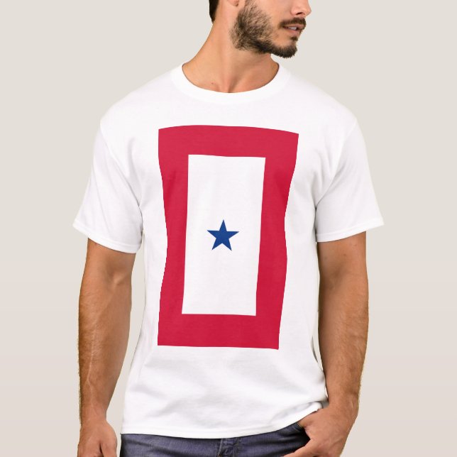 1-Star Blue Star Service Banner T-Shirt (Front)